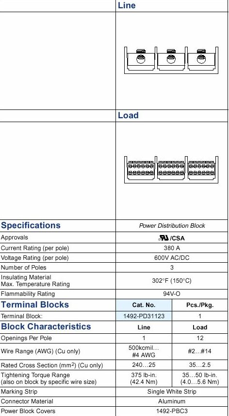 Allen-Bradley 1492-PD31123 product image