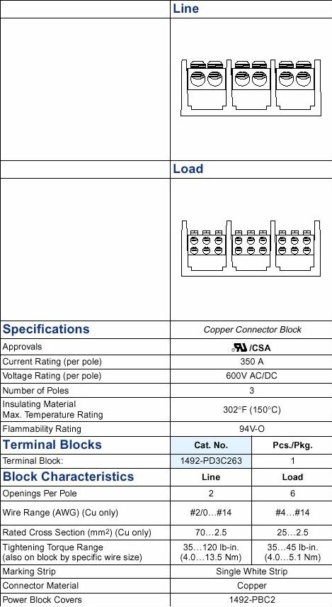 Allen-Bradley 1492-PD3C263 product image